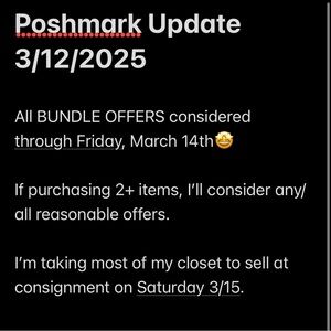 Closet Clear Out Sale - Bundle Deals Available